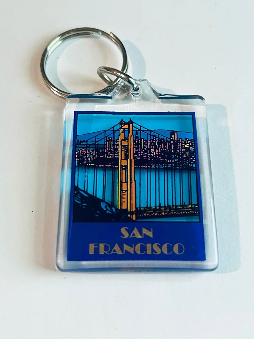 Vintage San Francisco Souvenir Keychain Set - Golden Gate & Cable Car